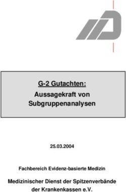 G-2 Gutachten: Aussagekraft von Subgruppenanalysen - Medizinischer Dienst der Spitzenverb&auml;nde der Krankenkassen e.V - MDS