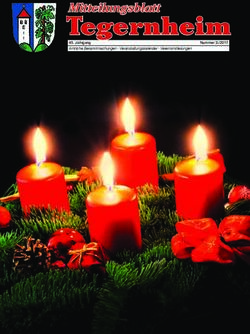 Tegernheim Mitteilungsblatt - Jahrgang Amtliche Bekanntmachungen Veranstaltungs kalender Vereinsmitteilungen - Gemeinde Tegernheim
