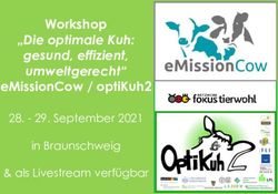 WORKSHOP "DIE OPTIMALE KUH: GESUND, EFFIZIENT, UMWELTGERECHT" - EMISSIONCOW / OPTIKUH2