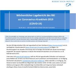 (COVID-19) Wöchentlicher Lagebericht des RKI zur Coronavirus-Krankheit-2019
