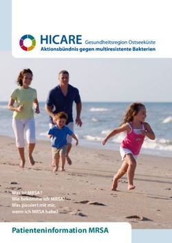 Patienteninformation MRSA - Was ist MRSA? Wie bekomme ich MRSA? Was passiert mit mir, wenn ich MRSA habe?