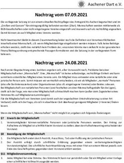 Nachtrag vom 24.08.2021 - Nachtrag vom 07.09.2021 - Aachener Dart eV
