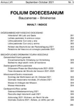 FOLIUM DIOECESANUM Bauzanense - Brixinense - INHALT / INDICE - Diözese Bozen-Brixen