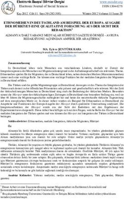 ETHNOMEDIEN IN DEUTSCHLAND AM BEISPIEL DER EUROPA AUSGABE DER HÜRRĐYET-EINE QUALITATIVE FORSCHUNG AUS DER SICHT DER - DergiPark