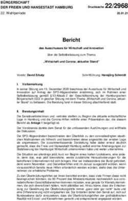 Bericht - Hamburgische B&uuml;rgerschaft