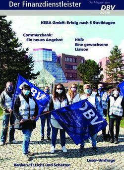 Der Finanzdienstleister - DBV - DBV Gewerkschaft