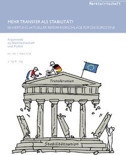 MEHR TRANSFER ALS STABILITÄT? - BEWERTUNG AKTUELLER REFORMVORSCHLÄGE FÜR DIE EUROZONE - Stiftung Marktwirtschaft