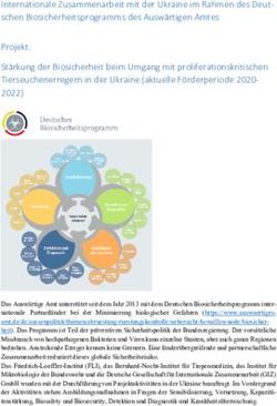 Internationale Zusammenarbeit mit der Ukraine im Rahmen des Deut-schen Biosicherheitsprogramms des Auswärtigen Amtes Projekt: Stärkung der ...