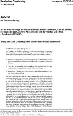 Antwort der Bundesregierung - Deutscher Bundestag