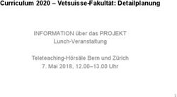 Curriculum 2020 - Vetsuisse-Fakultät: Detailplanung - INFORMATION über das PROJEKT Lunch-Veranstaltung Teleteaching-Hörsäle Bern und Zürich 7. Mai ...
