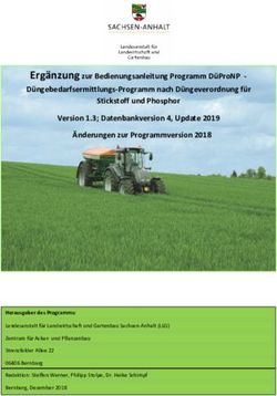 ERGÄNZUNG ZUR BEDIENUNGSANLEITUNG PROGRAMM DÜPRONP - DÜNGEBEDARFSERMITTLUNGS-PROGRAMM NACH DÜNGEVERORDNUNG FÜR