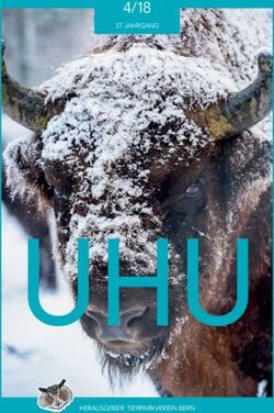 JAHRGANG - HERAUSGEBER: TIERPARKVEREIN BERN