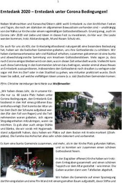 Erntedank 2020 - Erntedank unter Corona Bedingungen!
