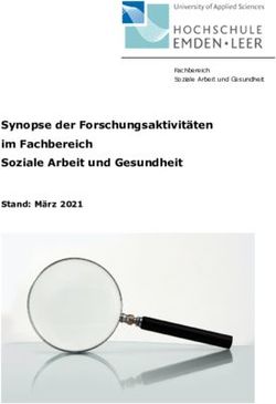 Synopse der Forschungsaktivit&auml;ten im Fachbereich Soziale Arbeit und Gesundheit - Stand: M&auml;rz 2021