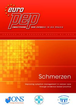 Schmerzen European Oncology Nursing Society