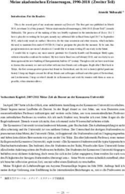 Meine akademischen Erinnerungen, 1990-2018 (Zweiter Teil) - GMS学部