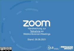 Handreichung zur Teilnahme an Webkonferenzen/Meetings Stand: 28.06.2021