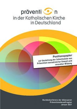 Positionspapier Prävention sexualisierter Gewalt und sexueller Bildung - Bundeskonferenz der diözesanen Präventionsbeauftragten Januar 2021 ...