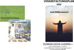 VERANSTALTUNGSPLAN - EVANGELISCHE JUGEND + - 2022 Seid Willkommen! - Kirchenkreis Rudolstadt-Saalfeld