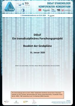 DIDAT EIN TRANSDISZIPLINÄRES FORSCHUNGSPROJEKT BOOKLET DER GROBPLÄNE