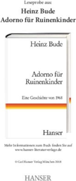 Heinz Bude Leseprobe aus: Adorno f&uuml;r Ruinenkinder - Carl Hanser Verlag