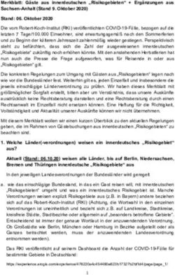 Merkblatt: G&auml;ste aus innerdeutschen "Risikogebieten" + Erg&auml;nzungen aus Sachsen-Anhalt (Stand 9. Oktober 2020) Stand: 06. Oktober 2020