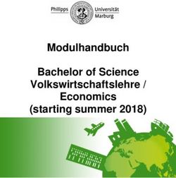 Modulhandbuch Bachelor of Science Volkswirtschaftslehre / Economics (starting summer 2018)