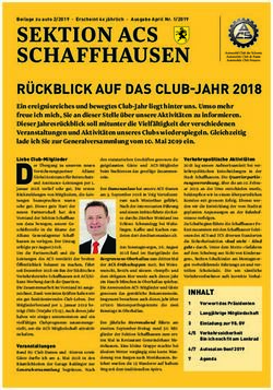 SEKTION ACS SCHAFFHAUSEN - R&Uuml;CKBLICK AUF DAS CLUB-JAHR 2018