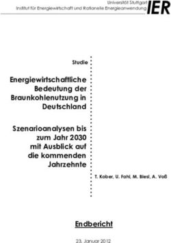 Energiewirtschaftliche Bedeutung der Braunkohlenutzung in Deutschland Szenarioanalysen bis zum Jahr 2030 mit Ausblick auf die kommenden Jahrzehnte