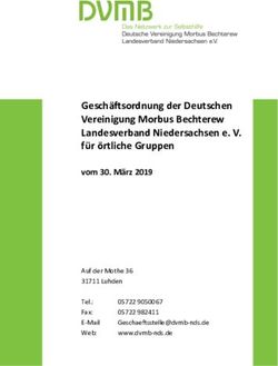 Gesch&auml;ftsordnung der Deutschen Vereinigung Morbus Bechterew Landesverband Niedersachsen e. V. f&uuml;r &ouml;rtliche Gruppen - vom 30. M&auml;rz 2019
