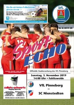 VFL PINNEBERG SC NIENSTEDTEN - SONNTAG, 3. NOVEMBER 2019 14:00 UHR FAHLTSWEIDE - NR. 8/2019-20