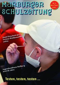 Testen, testen, testen - Nr. 2 2021 Mai/Juni - Marbuch Verlag