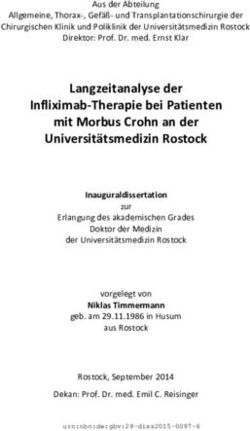 Langzeitanalyse der Infliximab-Therapie bei Patienten mit Morbus Crohn an der Universitätsmedizin Rostock - RosDok