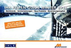 IHR REIFEN-GUIDE WINTER 2018 - MARKTTRENDS SERVICE-LEISTUNGEN NEUE PRODUKTE BEVORRATUNGSANGEBOT