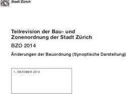 Teilrevision der Bau- und Zonenordnung der Stadt Zürich - BZO 2014 Änderungen der Bauordnung (Synoptische Darstellung)