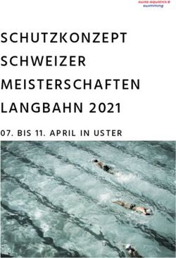 SCHUTZKONZEPT SCHWEIZER MEISTERSCHAFTEN LANGBAHN 2021 - BIS 11. APRIL IN USTER