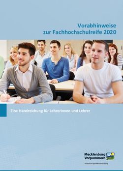 Vorabhinweise zur Fachhochschulreife 2020 - Eine Handreichung für Lehrerinnen und Lehrer