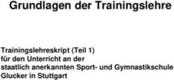 Grundlagen der Trainingslehre - Trainingslehreskript (Teil 1) für den Unterricht an der staatlich anerkannten Sport- und Gymnastikschule Glucker ...