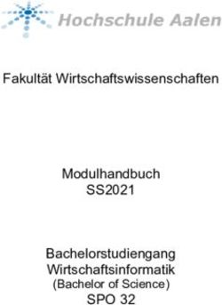 SPO 32 - Fakultät Wirtschaftswissenschaften Modulhandbuch SS2021 Bachelorstudiengang Wirtschaftsinformatik (Bachelor of Science) - Hochschule Aalen