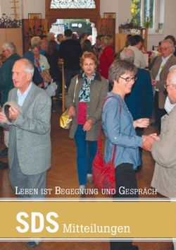SDS Mitteilungen Leben ist begegnung und gespräch - Salvatorianerinnen