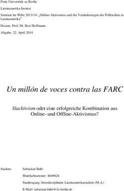 Un mill&oacute;n de voces contra las FARC - Slacktivism oder eine erfolgreiche Kombination aus