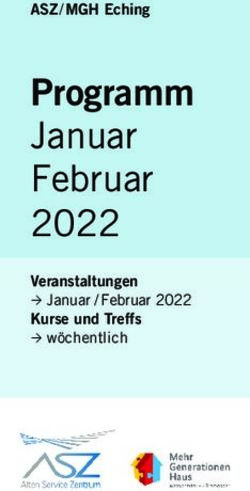 Programm Januar Februar 2022 - ASZ /MGH Eching - Veranstaltungen Januar / Februar 2022 Kurse und Treffs w&ouml;chentlich - asz-eching.de