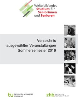 Verzeichnis ausgew&auml;hlter Veranstaltungen Sommersemester 2019