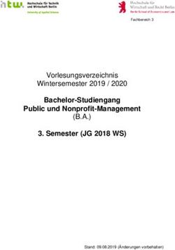 Bachelor-Studiengang Public und Nonprofit-Management - (B.A.) 3. Semester (JG 2018 WS)