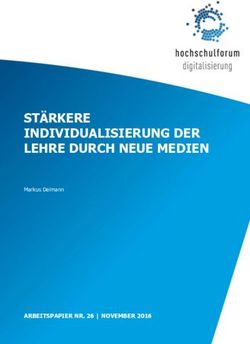 STÄRKERE INDIVIDUALISIERUNG DER LEHRE DURCH NEUE MEDIEN - ARBEITSPAPIER NR. 26 | NOVEMBER 2016