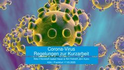 CORONA-VIRUS REGELUNGEN ZUR KURZARBEIT - RAIN FAINARBR ISABEL HEXEL & RA FAARBR JÖRN KUHN KÖLN / FRANKFURT 17.03.2020 - OPPENHOFF
