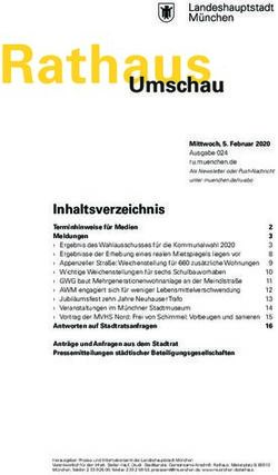 Inhaltsverzeichnis - muenchen.de