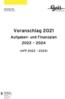 Voranschlag 2021 Aufgaben- und Finanzplan 2022 2024 - (AFP 2022 - 2024) - Aufgaben- und Finanzplan 2022 2024