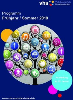 Frühjahr / Sommer 2018 - Programm - Anmeldung ab 15. Januar - vhs Marktheidenfeld