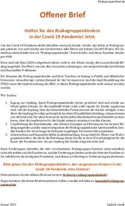 Offener Brief Helfen Sie den Risikogruppenkindern in der Covid-19-Pandemie! Jetzt.